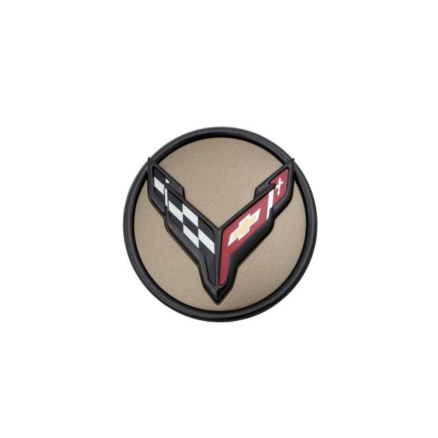 Center Cap in Tech Bronze with Crossed Flags Logo
