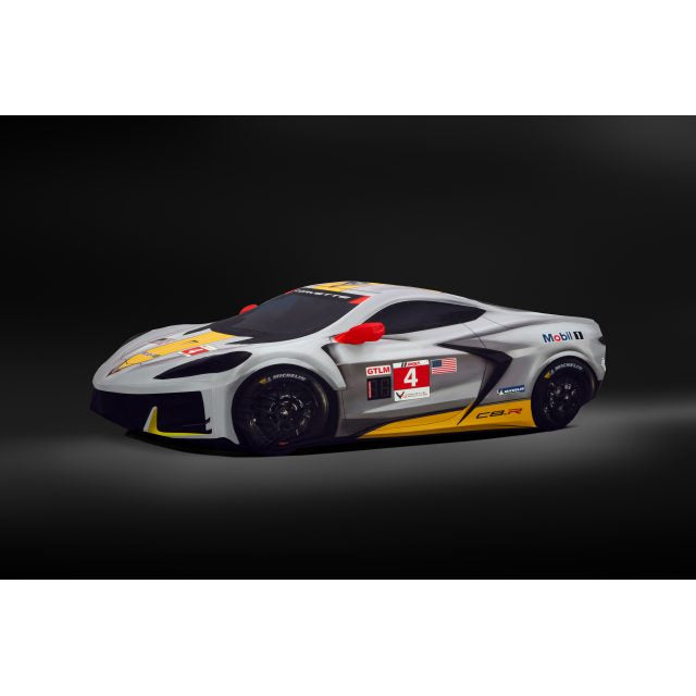 Premium Indoor Car Cover in Gray with Fully Rendered Corvette C8.R