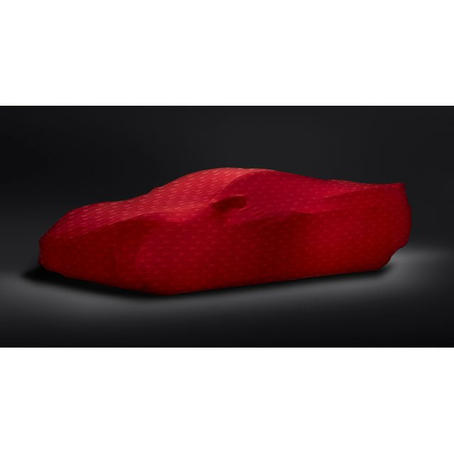 Premium Indoor Car Cover in Red with Embossed Stingray Logo